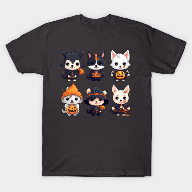 Halloween kawaii puppies T-Shirt by NatashaCuteShop